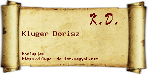 Kluger Dorisz névjegykártya